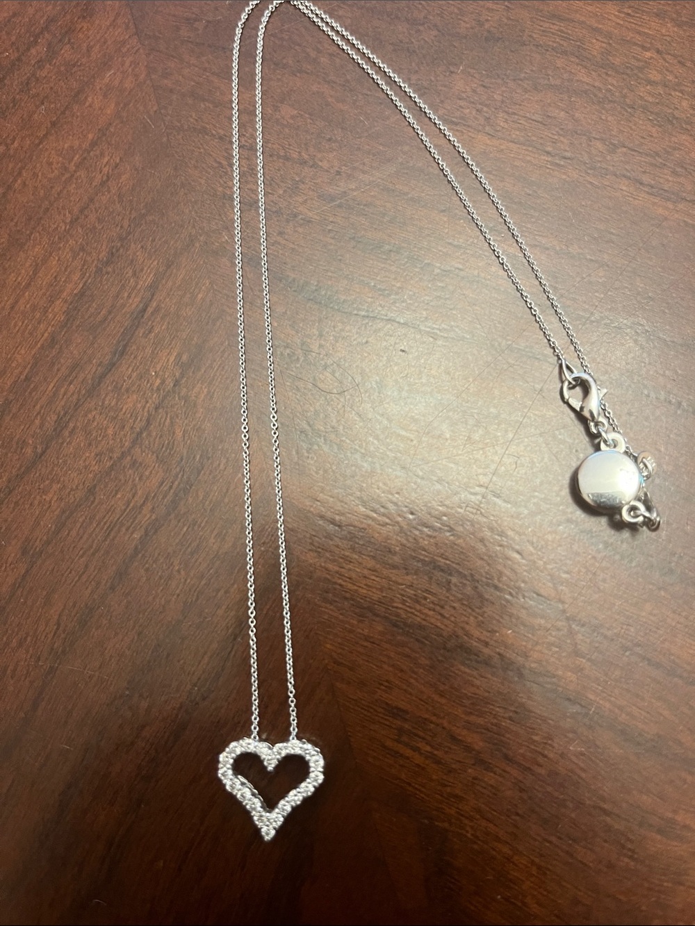 Sparkling Sterling Silver Heart Pendant Necklace - Timeless Sparkle - Picture 9 of 9